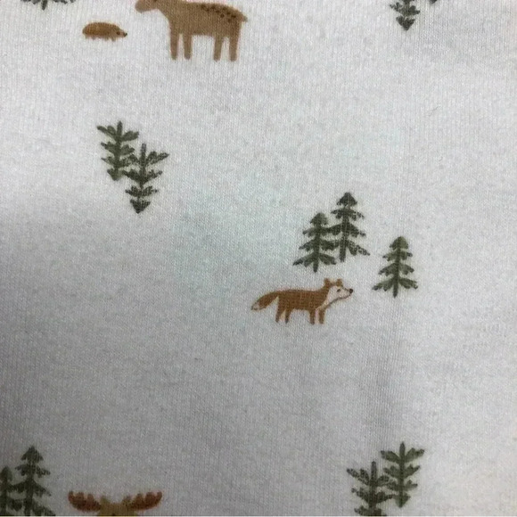 Child Of Mine Onesie  Diaper Shirt Long Sleeved White / Foxes Size 0-3 Months - Picture 6 of 16